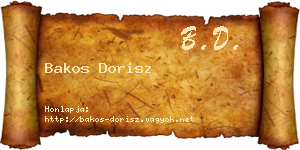 Bakos Dorisz névjegykártya